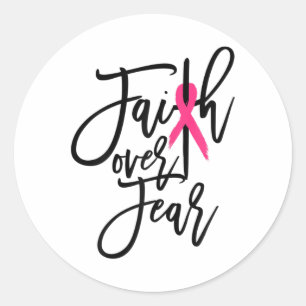 Over Fear Cross Breast Cancer認識度 ラウンドシール