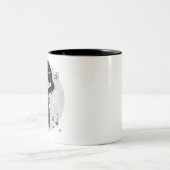 Over It Round Aesthetic Chibi Girl Illustration ツートーンマグカップ (中央)