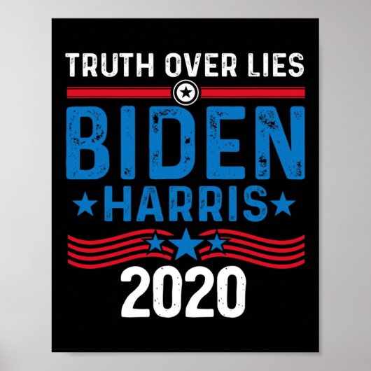 Over Lies Joeバイデン氏ハリス副社長 ポスター (正面)