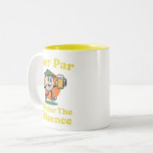 Over Par and Under The Influence Golf Drinking  ツートーンマグカップ (正面左)