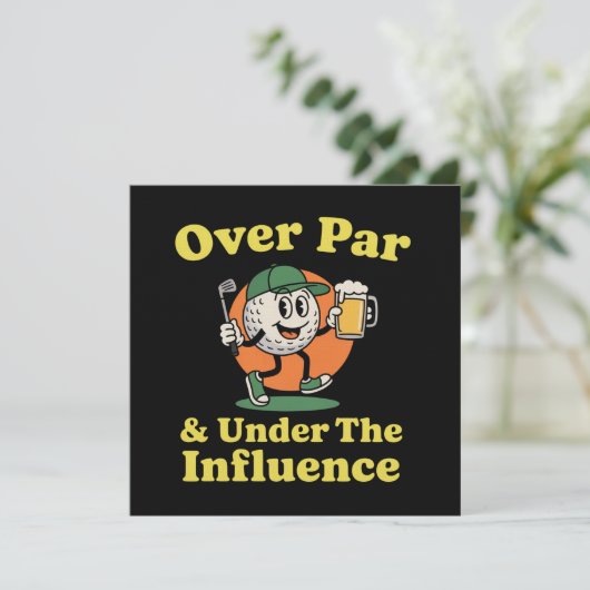 Over Par and Under The Influence Golf Drinking 招待状 (スタンド正面)