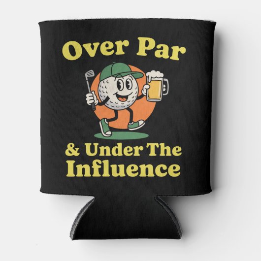 Over Par and Under The Influence Golf Drinking  缶クーラー (正面)
