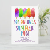 Over Popsicles SummerPartyポップ・アートの 招待状 (スタンド正面)