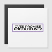 Over Promise Under Deliver Typographic  マグネット招待状 (正面/裏面)
