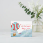 Over the Clouds Baby is Coming Baby Shower エンクロージャーカード (スタンド正面)