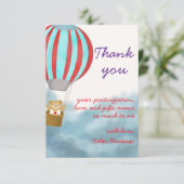 Over the Clouds Baby is on the Way Baby Shower サンキューカード (スタンド正面)