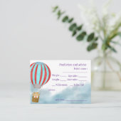Over the Clouds You Come to Me Baby Shower アドバイスカード (スタンド正面)