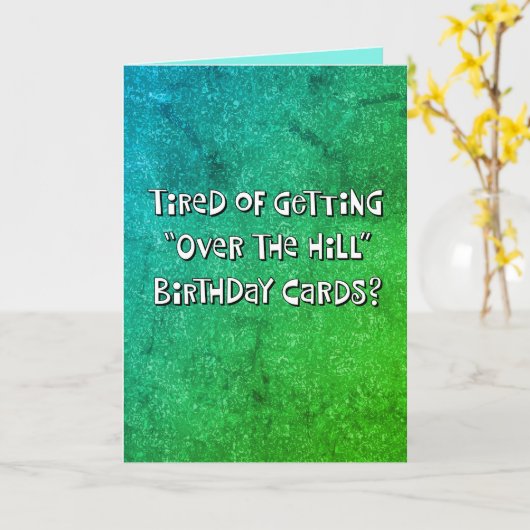「Over the Hill」 55誕生日カード カード (黄色い花)