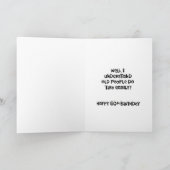 「Over the Hill」 60th誕生日・カード カード (内部)