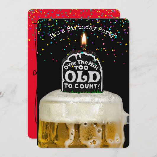 Over the Hill Birthday Partyの招待状 招待状 (正面/裏面)