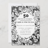 Over the Hill Birthday Party Invitation(英語) 招待状 (正面)