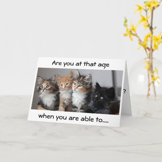 OVER THE HILL *MEMORY HUMORES*誕生日カード カード (黄色い花)