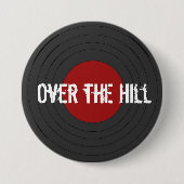 Over the Hill Rock N Roll    RecordButton 缶バッジ (正面)