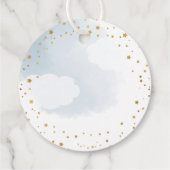 Over the Moon金ゴールド&ブルーサンキューベイビーシャワー フェイバータグ (裏面)