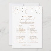 Over the Moon Baby Shower電話の内容 招待状 (正面)