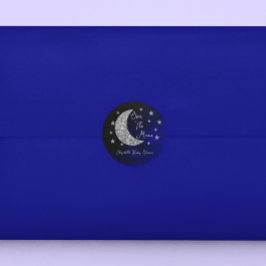 Over The Moon Baby Shower ラウンドシール