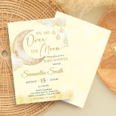 Over the Moon Baby Shower  招待状