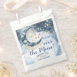 Over The Moon Baby Shower Boy Blue Twinkle Star フェイバーバッグ