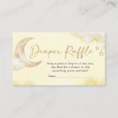 Over the Moon Baby Shower Diaper Raffle エンクロージャーカード (正面)