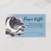 Over The Moon Baby Shower Diaper Raffle エンクロージャーカード (正面)