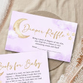 Over the Moon Baby Shower Diaper Raffle エンクロージャーカード