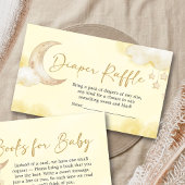 Over the Moon Baby Shower Diaper Raffle エンクロージャーカード