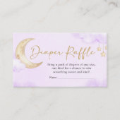 Over the Moon Baby Shower Diaper Raffle エンクロージャーカード (正面)