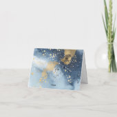 Over The Moon Baby Shower Folded Thank You Card サンキューカード (裏面)