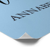 Over The Moon Baby Shower Welcome Sign ポスター (角)