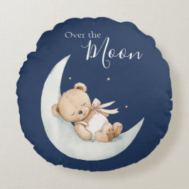 Over the Moon Bear Blue Baby ラウンドクッション