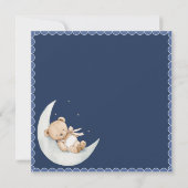 Over the Moon Bear Navy Blue Baby Shower (裏面)