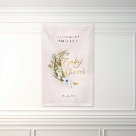 Over the Moon Boho金ゴールドダスト&クラウドバナー 横断幕