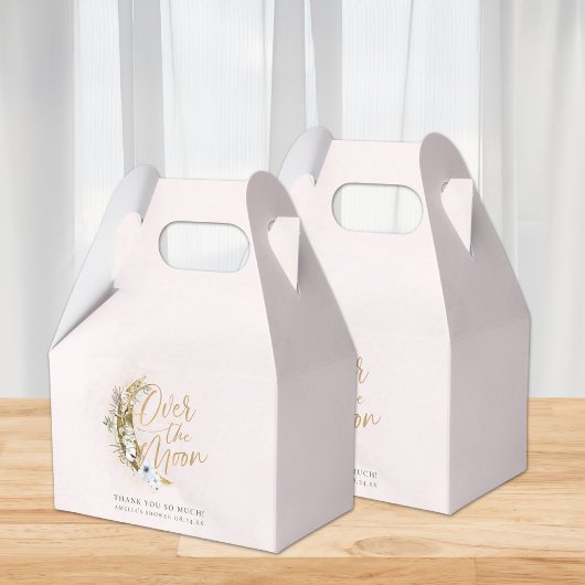 Over the Moon Boho金ゴールドダスト&クラウドフェイスボックス フェイバーボックス