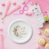 Over the Moon Boho金ゴールドダスト&クラウド ペーパープレート (パーティー)