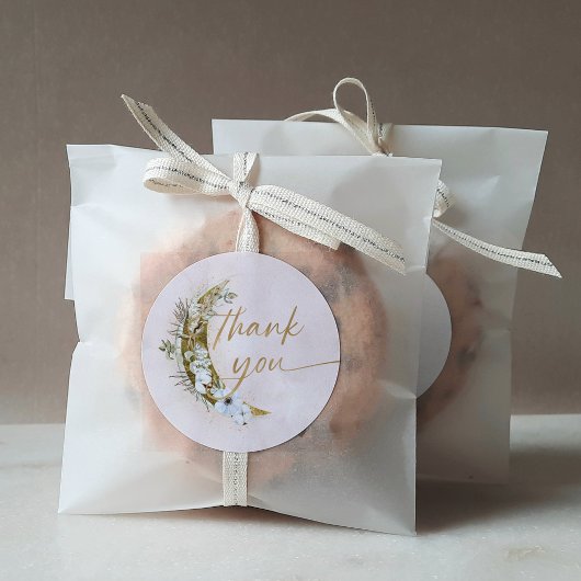 Over the Moon Boho金ゴールドダスト&クラウド ラウンドシール