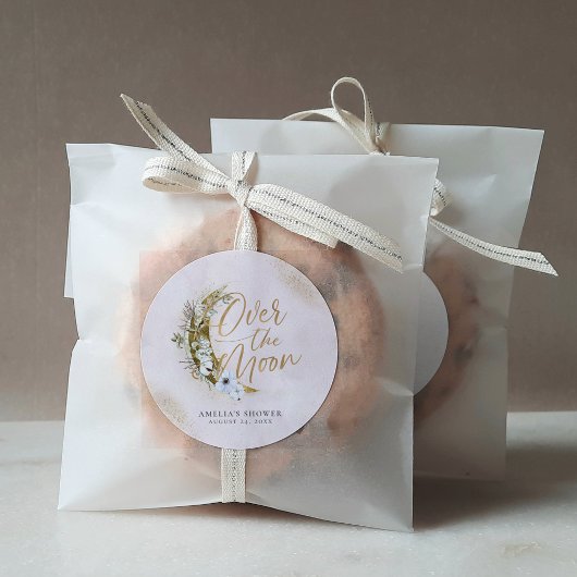 Over the Moon Boho金ゴールドダスト&クラウド ラウンドシール