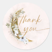 Over the Moon Boho金ゴールドダスト&クラウド ラウンドシール (正面)