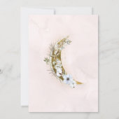 Over the Moon Boho金ゴールドダスト&雲赤ちゃんシャワー 招待状 (裏面)