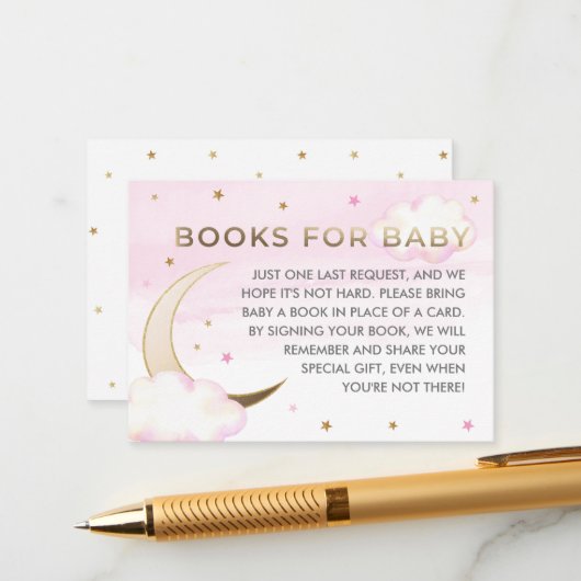 Over the Moon Book Request Insert Card エンクロージャーカード (正面/裏面インサイチュ)