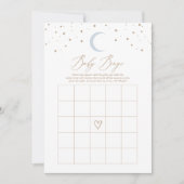 Over the Moon Boy Baby Shower Bingoゲーム 招待状 (正面)