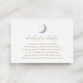 Over the Moon Boy Baby Shower Books forベビー エンクロージャーカード