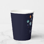 Over The Moon Boy Baby Shower Invite, Space Galaxy 紙コップ (右)