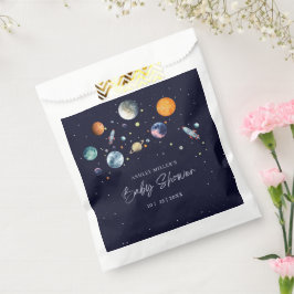 Over The Moon Boy Baby Shower Party Space Galaxy フェイバーバッグ