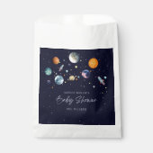 Over The Moon Boy Baby Shower Party Space Galaxy フェイバーバッグ (正面)