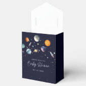 Over The Moon Boy Baby Shower Party Space Galaxy フェイバーボックス (オープン)