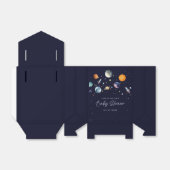 Over The Moon Boy Baby Shower Party Space Galaxy フェイバーボックス (折り畳みなし)