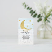 Over The Moon Boy Book Request Baby Shower Card エンクロージャーカード (スタンド正面)