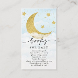 Over The Moon Boy Book Request Baby Shower Card エンクロージャーカード