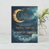 Over the Moon Celestial Baby Shower Invitation (スタンド正面)