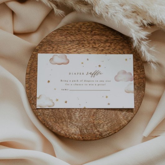Over the Moon Diaper Raffle Card エンクロージャーカード